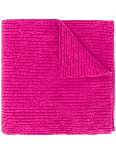 N•peal Ribbed Knit Scarf In Pink