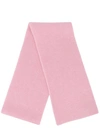N•peal Ribbed Knit Scarf In Pink