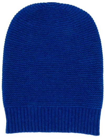 N•peal Knitted Beanie In Blue