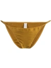 Fleur Du Mal Luxe Cheeky Briefs In Gold