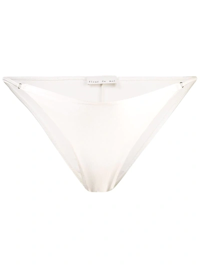 Fleur Du Mal Luxe Silk Cheeky In White