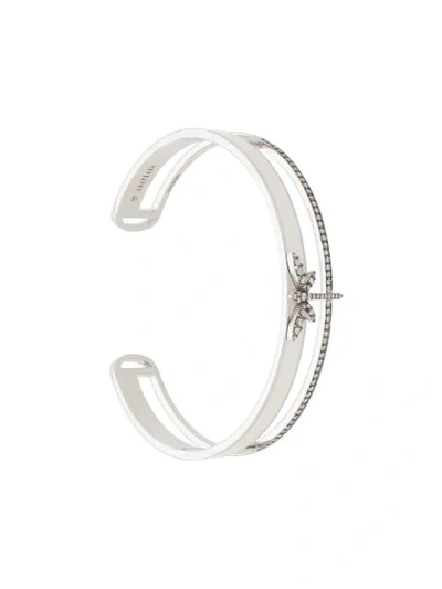 Anapsara Dragonfly Bangle In White Gold