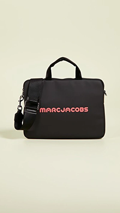 Marc Jacobs 13" Commuter Case In Black/coral