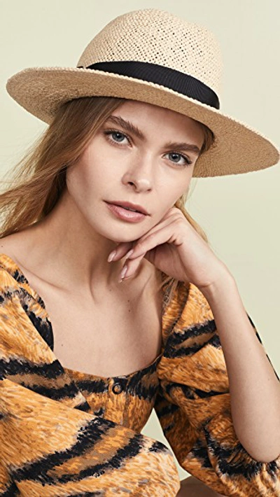 Kate Spade Spade Hardware Fedora In Natural