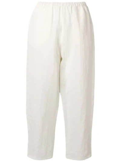 Apuntob Cropped Trousers In Neutrals