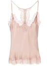 Gold Hawk Lace Trim Cami In A03 Pale 