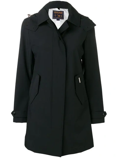 Woolrich Hooded Fitted Style Jacket In Black
