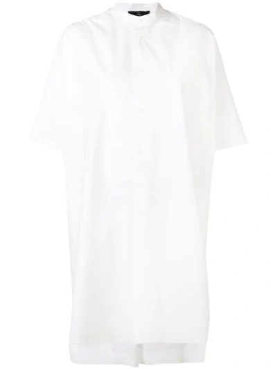 Fay Oversized Shirt Dress In White