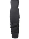Rick Owens Structured Long Sheat Dress In Black