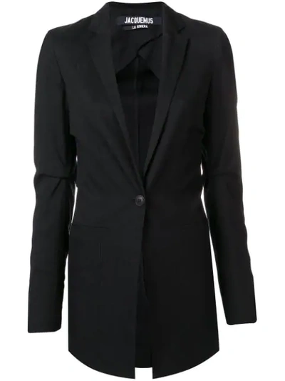 Jacquemus Long Tailored Blazer Jacket In Black