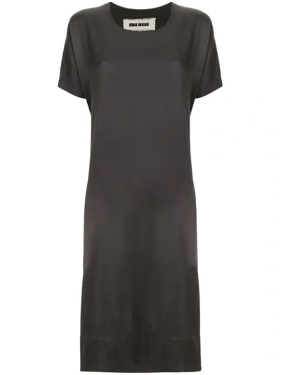 Uma Wang Short-sleeve Midi Dress In Grey
