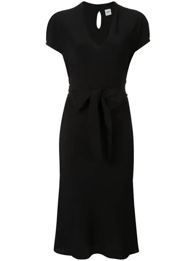 Aspesi Belted Midi Dress In Black