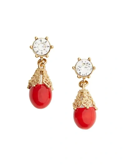 Burberry Gold-plated Faux Pearl Charm Earrings