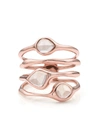 Monica Vinader Rose Gold Plated Vermeil Silver Siren Rose Quartz Cluster Cocktail Ring In Rose Gold Vermeil