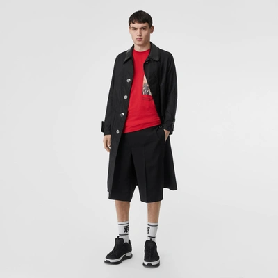 Burberry Pocket Detail Wool Mohair Tailored Shorts In Black