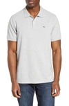 Vineyard Vines Regular Fit Stretch Pique Polo In Light Gray Heather