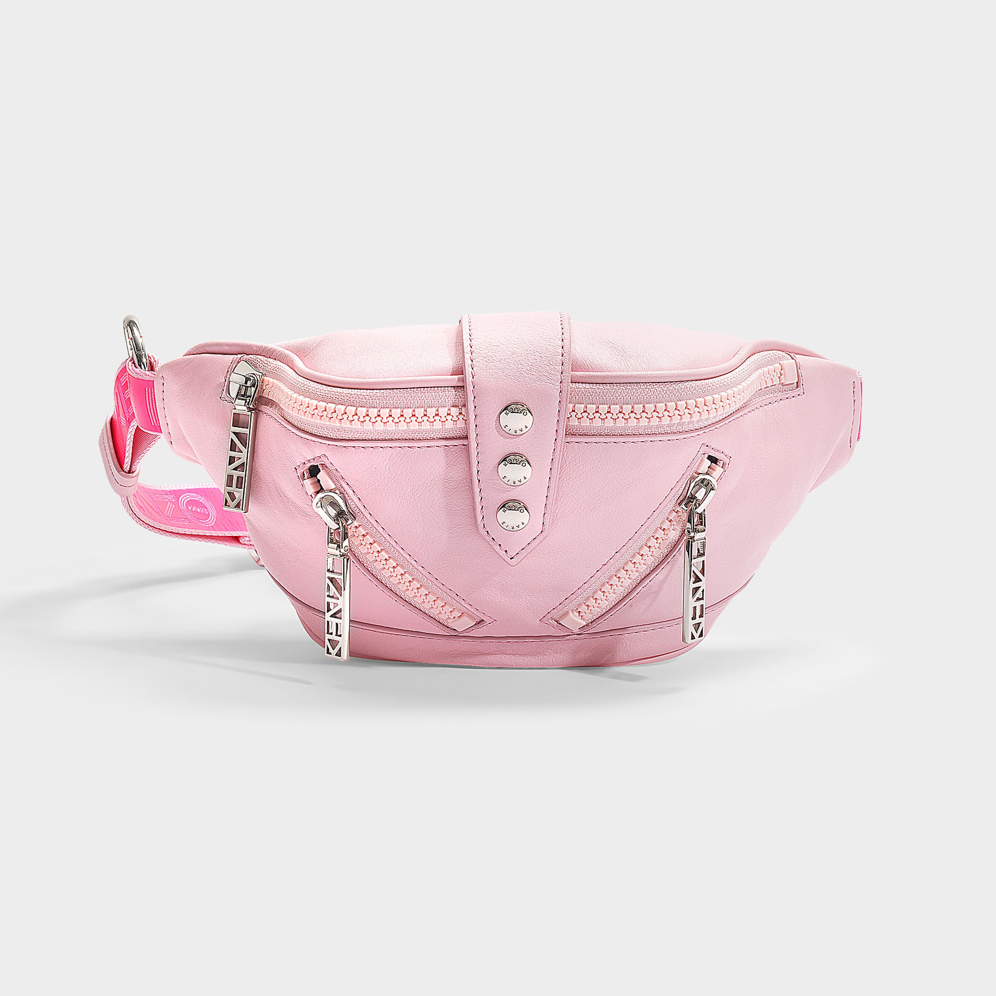 Kenzo Kalifornia Bum Bag In Pastel Pink Calfskin ModeSens