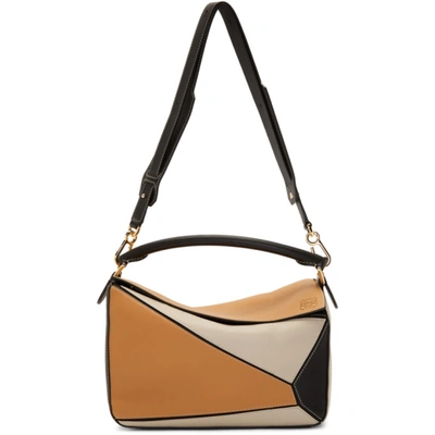 Loewe Puzzle Calfskin Leather Shoulder Bag In Multi