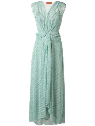 Missoni Knot Front Dress In Green