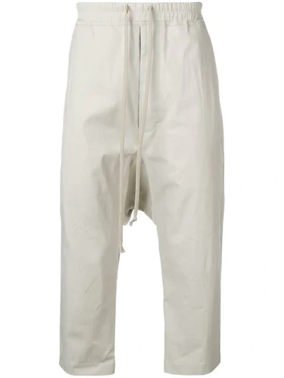 Rick Owens Astaires Cropped Trousers In Beige