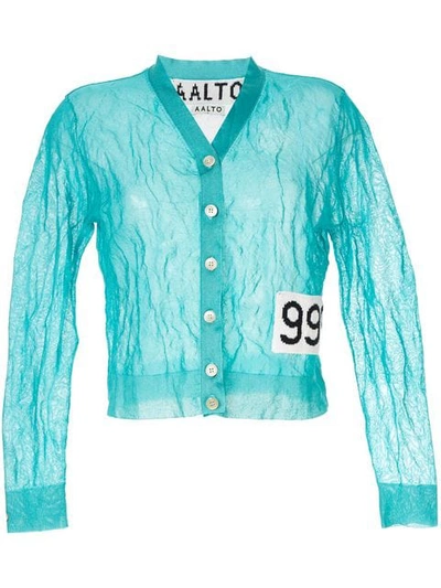 Aalto Short Cardigan In Blue