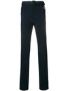 Prada Technical Jacquard Trousers In Blue