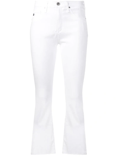 Ag Jodi Mid-rise Cropped Jeans In White