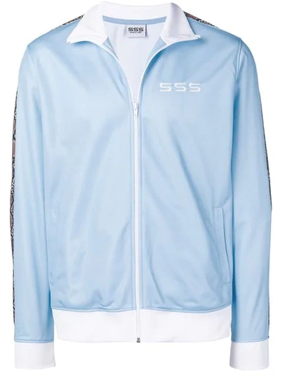 Sss World Corp Embroidered Logo Track Jacket In Blue