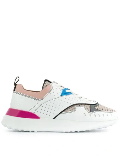 Tod's Perforated Sneakers In White