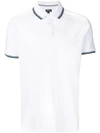 Woolrich Striped Trim Polo Shirt In White