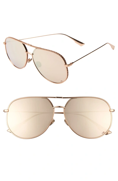 Dior 60mm Aviator Sunglasses - Gold Copper In Gold/copper Gold