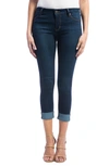 Liverpool Charlie Wide Cuff Capri Jeans In Lakewood Mid