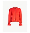 Ted Baker Amillia Drawstring Knitted Bomber Jacket In Red