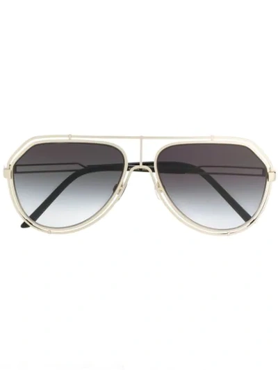 Dolce & Gabbana Cartier Aviator Sunglasses In Silver