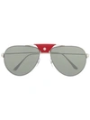 Cartier Aviator Frame Sunglasses In Black