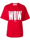 Msgm Oversized-t-shirt Mit Print In Red