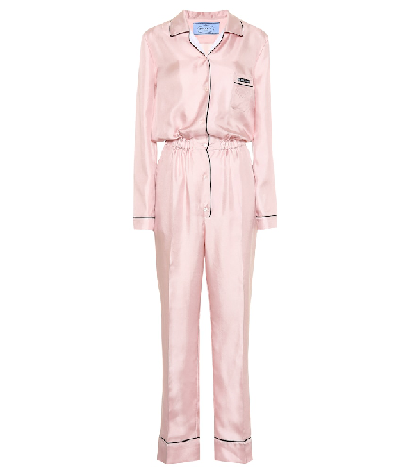 pink silk jumpsuit