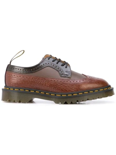 Dr. Martens' Dr. Martens Two-tone Panelled Brogues - 棕色 In Brown