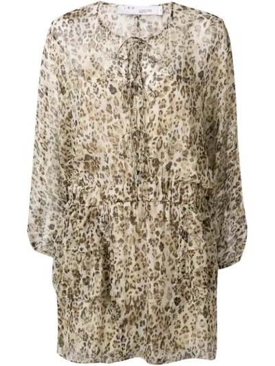 Iro Long Sleeved Summer Dress In Brown