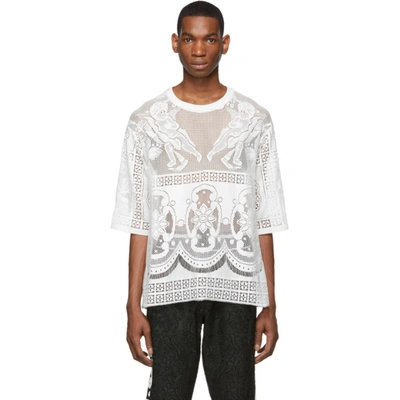 Dolce & Gabbana Dolce And Gabbana White Embroidered T-shirt In S8400 White