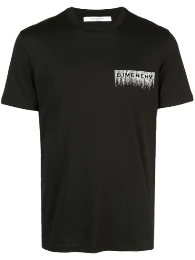 Givenchy Sequin Logo Oversized T-shirt In Black