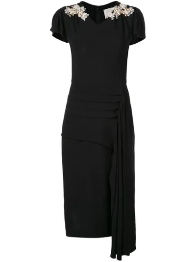 Jason Wu Collection Crystal-embellished Midi Dress In Black