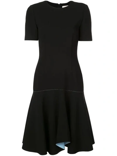 Jason Wu Collection Contrast Lining Flared Dress In Black