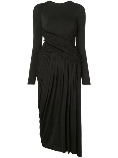 Jason Wu Collection Pleated Skirt Dress In Black