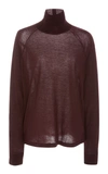 Vince Raglan-sleeve Turtleneck Top In Purple