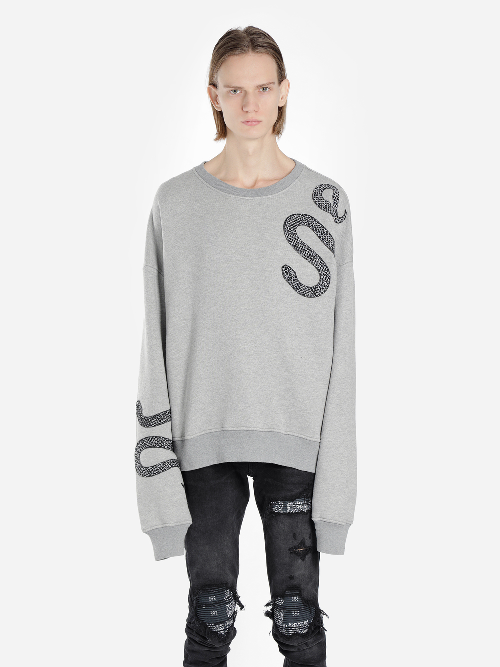 Amiri Sweaters In Grey ModeSens