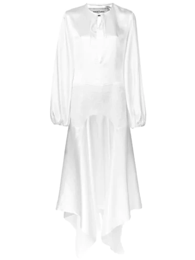 Marques' Almeida Marques ' Almeida Lace Insert Long Dress In White