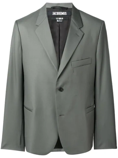 Jacquemus Grey-green Virgin Wool Suit Jacket - Green