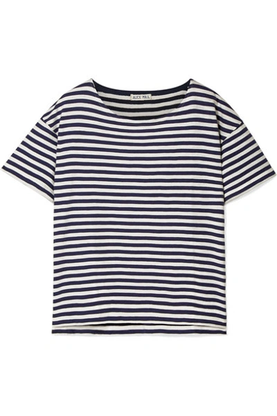 Alex Mill Striped Cotton-jersey T-shirt In Navy