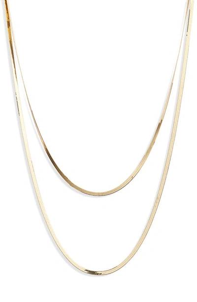 Lana Jewelry Liquid Gold Double Layered Necklace In Yellow Gold